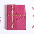 Fabric cover handmade paper notebook with thread lock