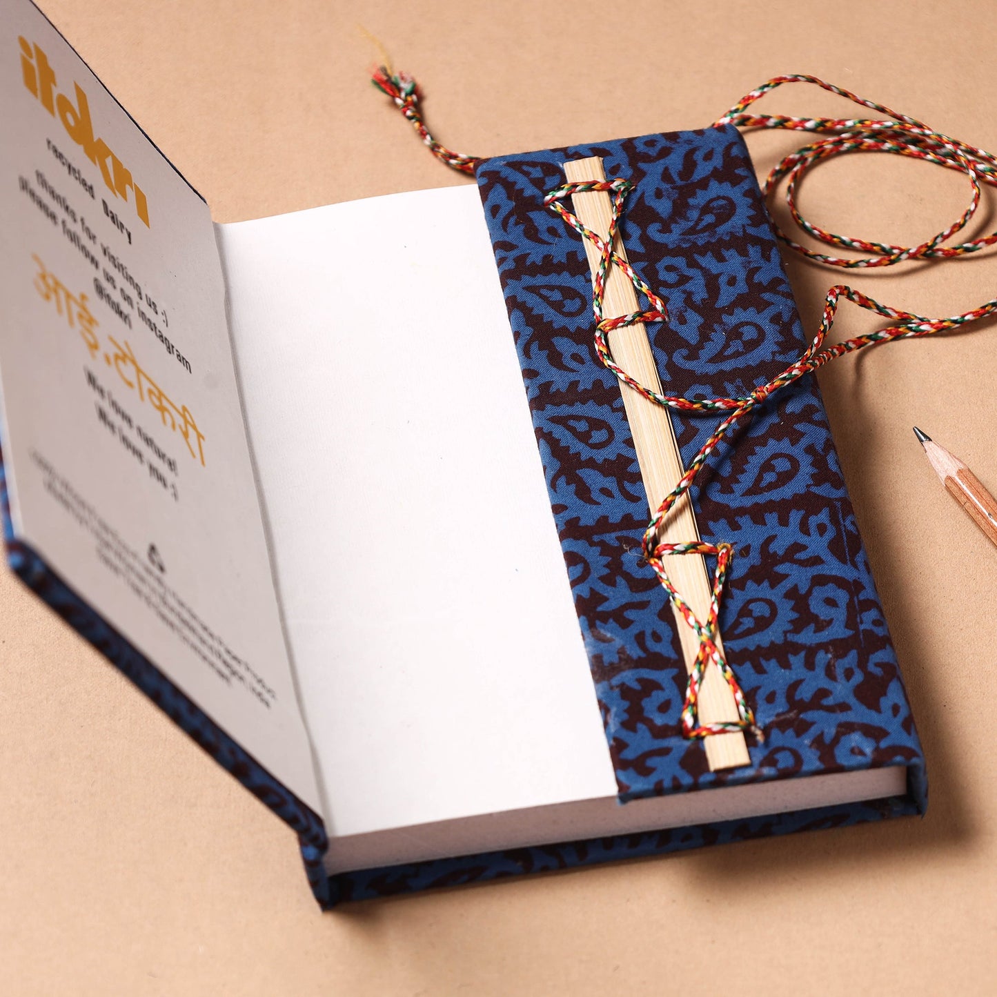 Buy Fabric Cover Handmade Paper Notebook with Thread Lock Online at iTokri.com