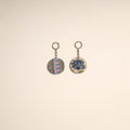 Fabric-embellished wood keychain (set of 2) 29 - handcrafted