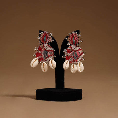 Falak shell & ghungroo work fabart handmade earrings