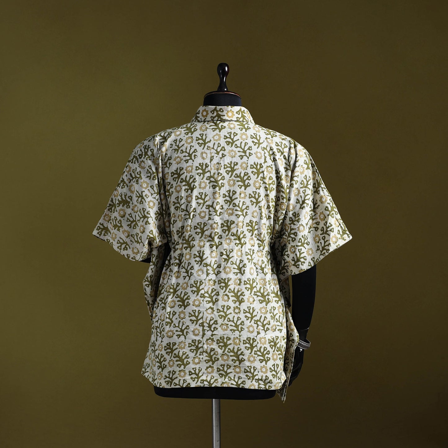 Hand batik cotton short kaftan 16 - handcrafted
