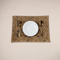Brown - natural dyed pedana kalamkari cotton table mat 14