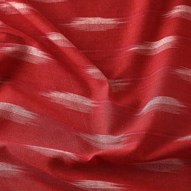 Buy Feather Shaped Butta On Red Pochampally Ikat Weave Cotton Fabric l iTokri.com
