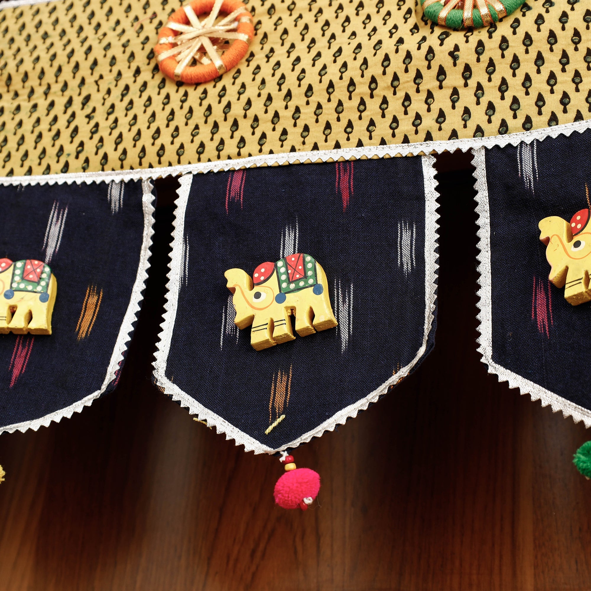  Festive Decor Hand Block Printed Traditional Toran 06