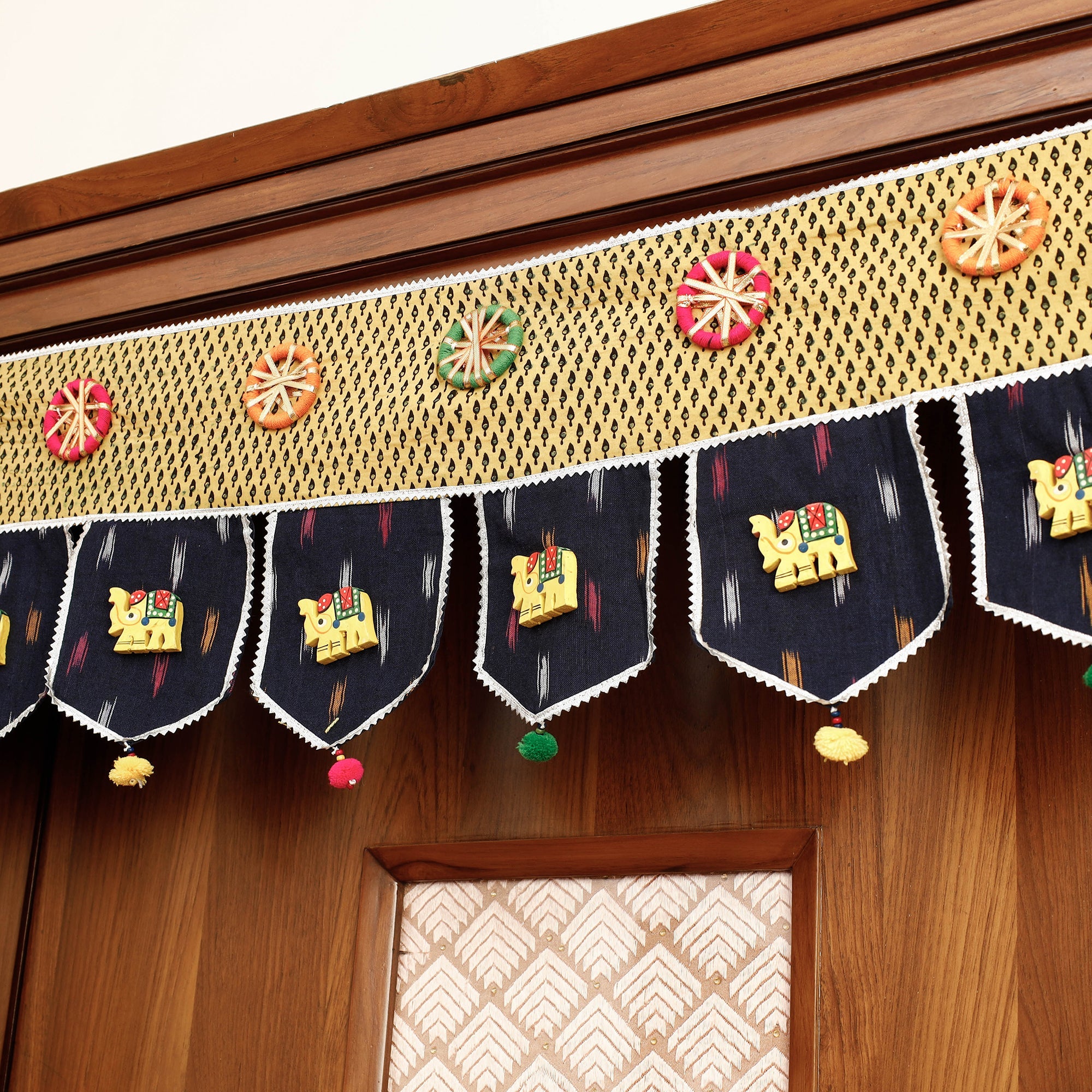  Festive Decor Hand Block Printed Traditional Toran 06