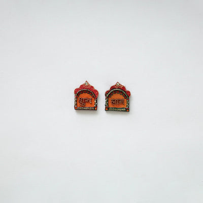 Festive handpainted wooden subh labh 26 - handcrafted