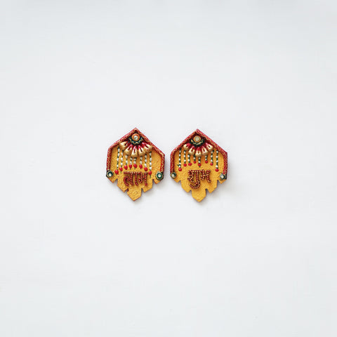 Festive handpainted wooden subh labh 29 - handcrafted