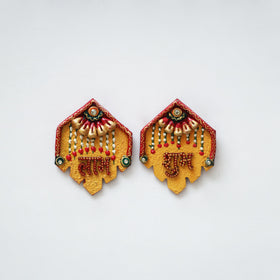 Festive handpainted wooden subh labh 29 - handcrafted