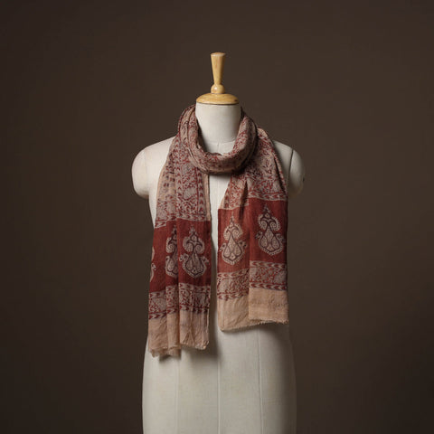 Pedana natural dyed hand wool kalamkari stole 13