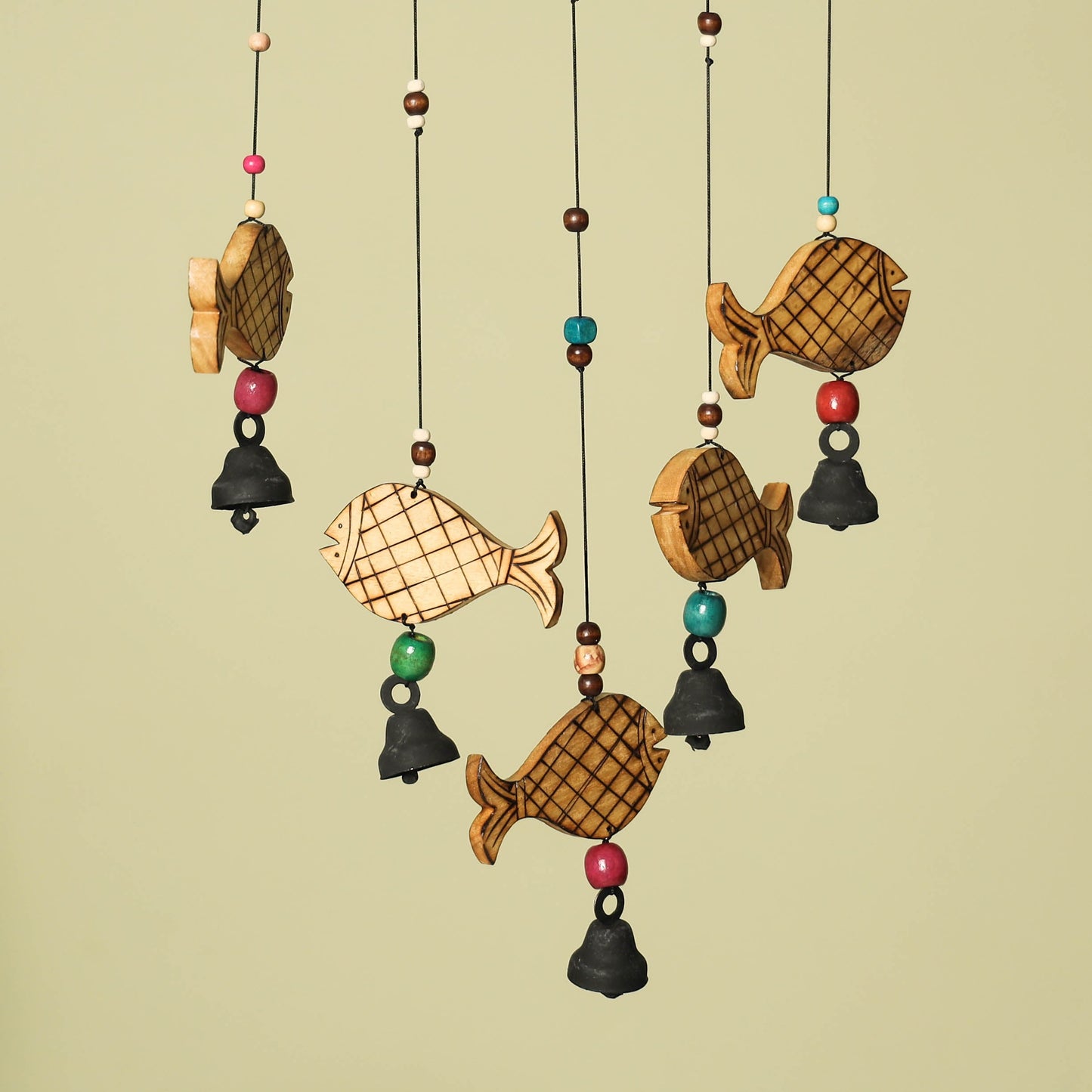  Handcarved Khamhar Wood Jhoomar / Hanging 