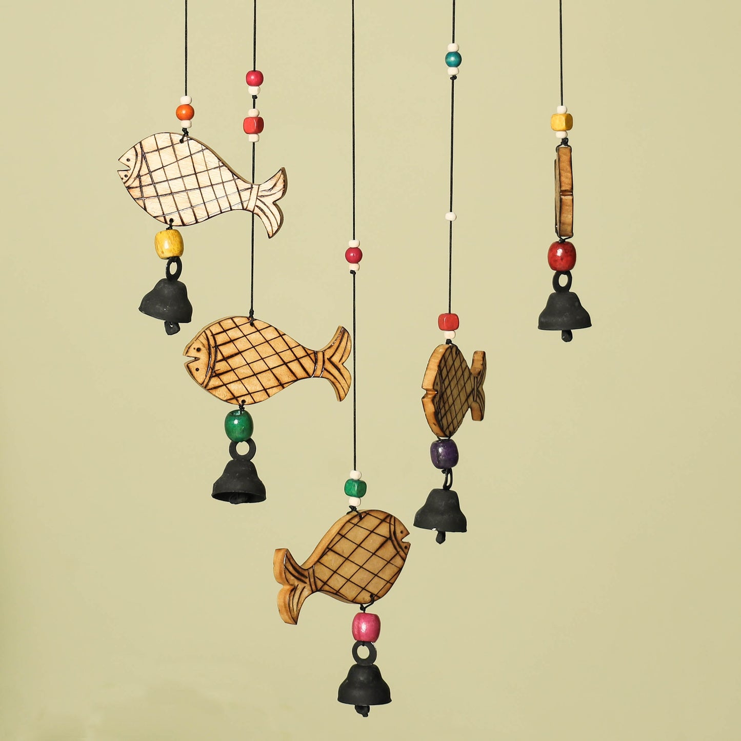  Handcarved Khamhar Wood Jhoomar / Hanging 