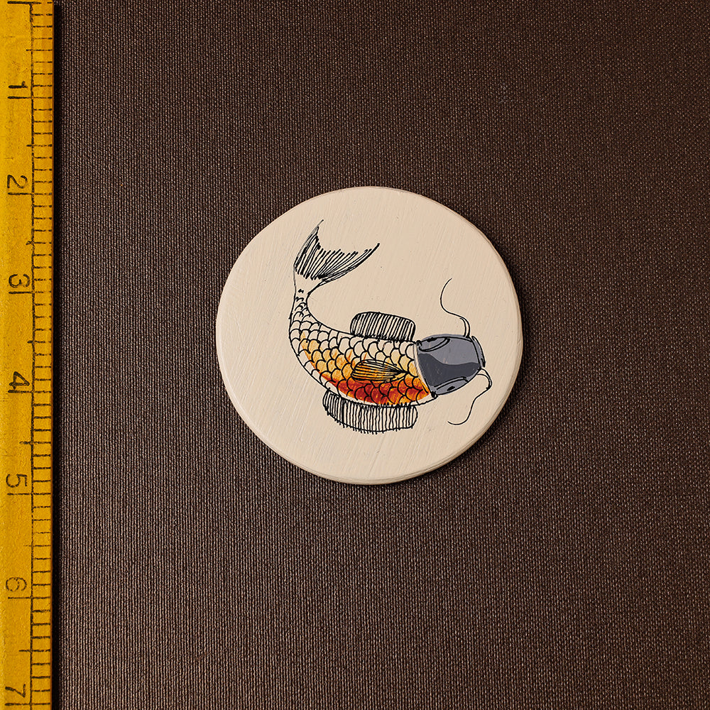Fish - Handpainted Terracotta Fridge Magnet main image 1