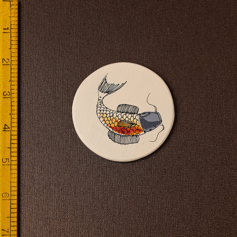  Fish - Handpainted Terracotta Fridge Magnet 