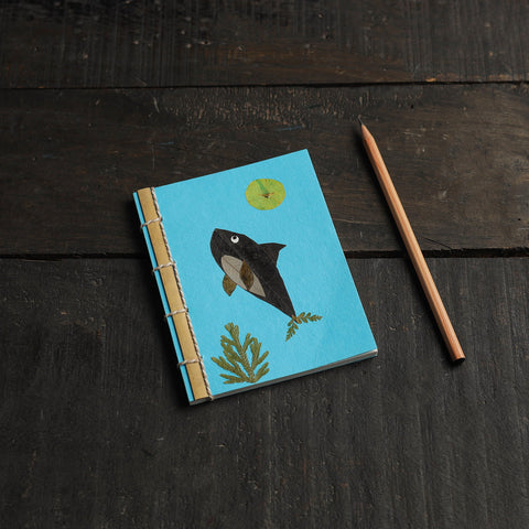 Fish leaves art work handmade notebook for kids 29