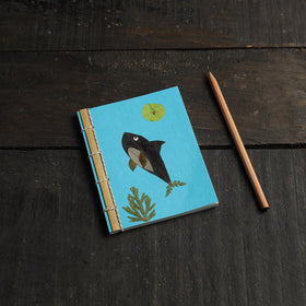 Fish leaves art work handmade notebook for kids 29