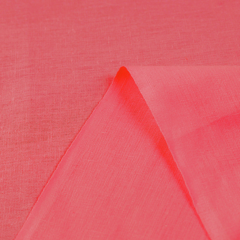 Pink Flex Cotton Prewashed Plain Fabric