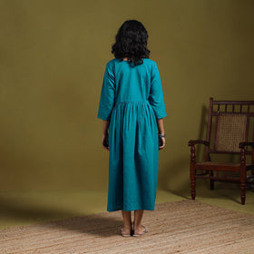 Flex cotton flared plain dress 18 - handcrafted