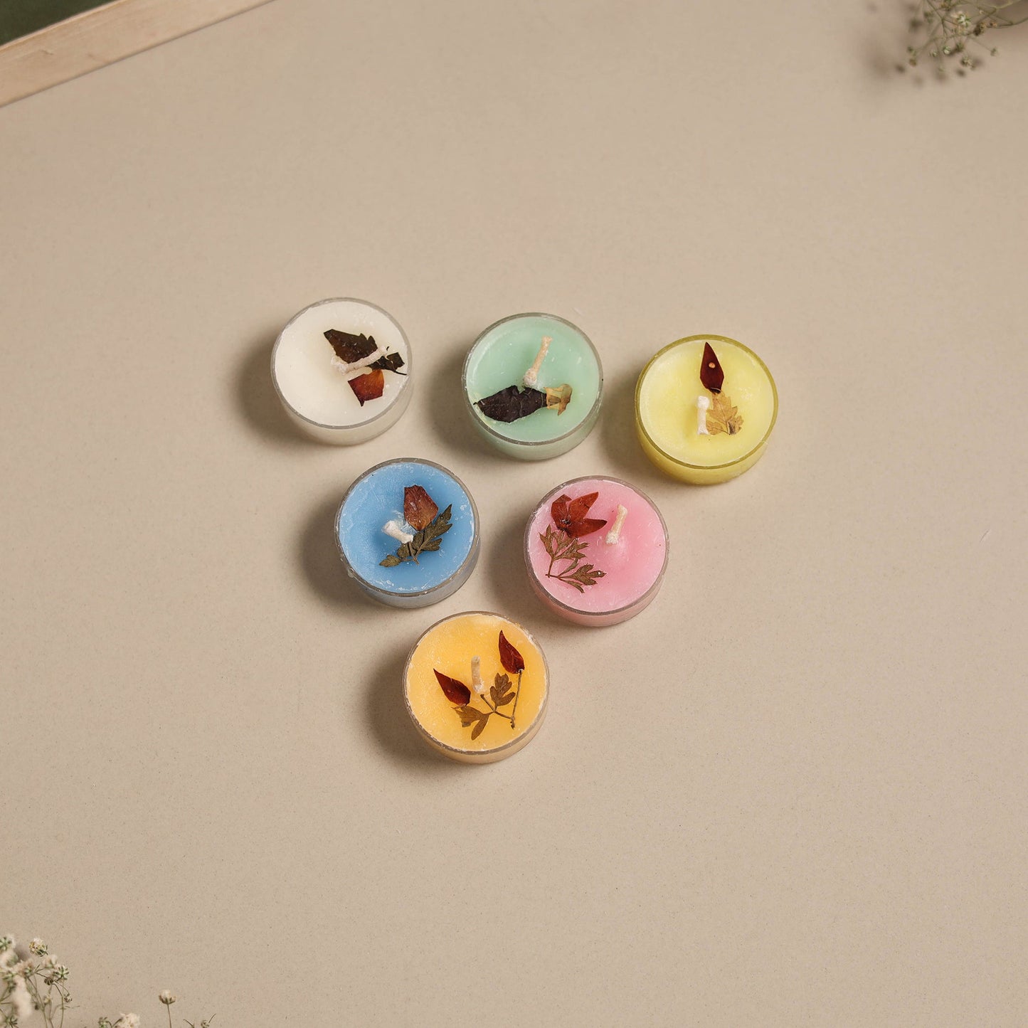 Floating candles - set of 6 - handcrafted