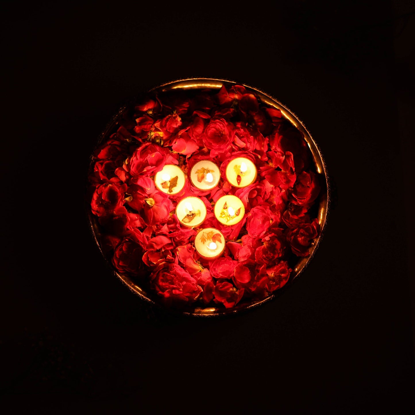 Floating candles - set of 6 - handcrafted