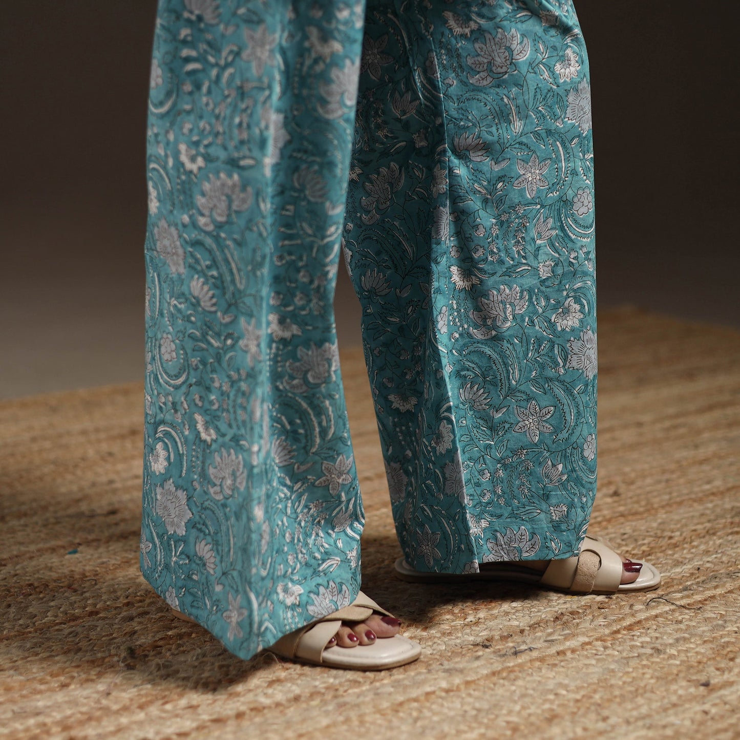 Floral cotton sanganeri co-ord set 10 - handcrafted
