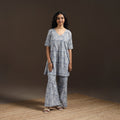 Floral cotton sanganeri co-ord set 12 - handcrafted