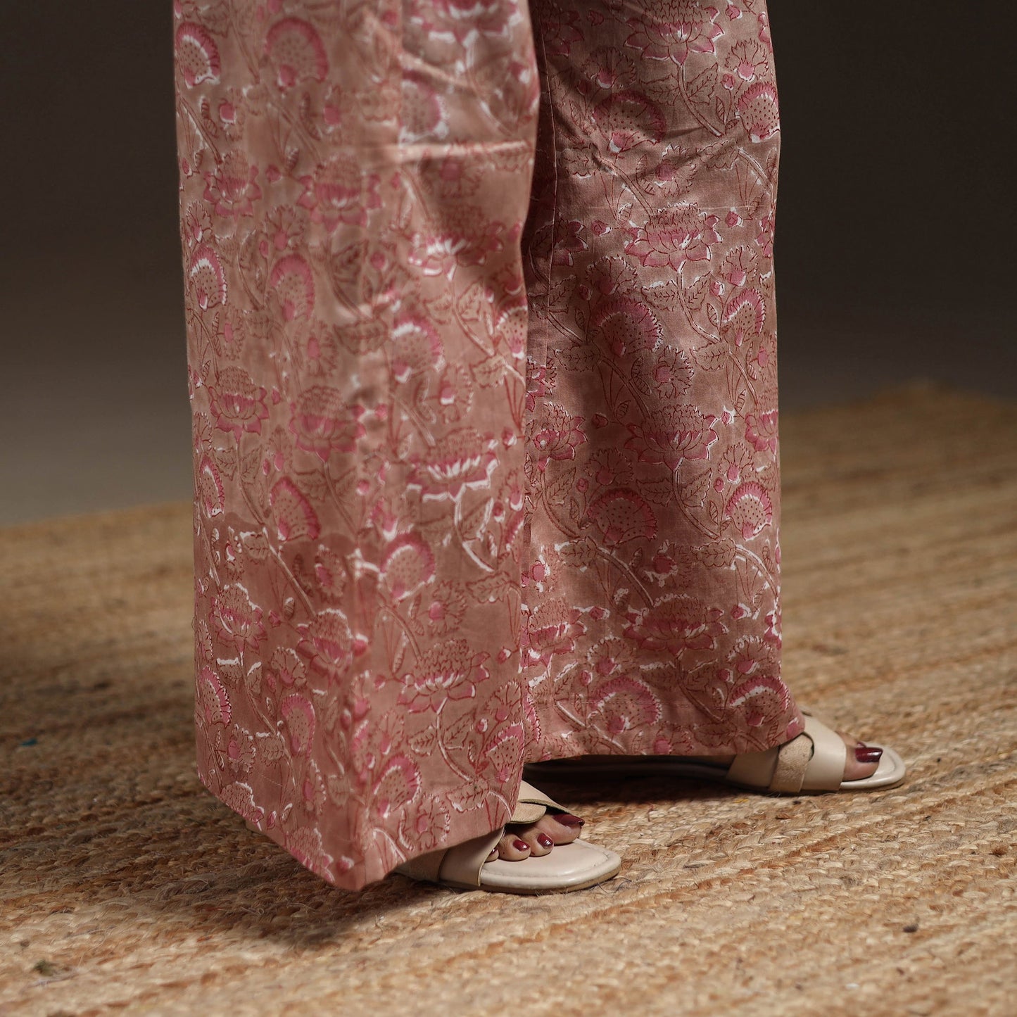 Floral cotton sanganeri co-ord set 13 - handcrafted