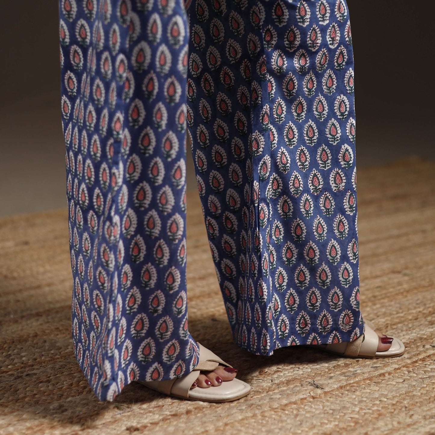 Floral cotton sanganeri co-ord set 14 - handcrafted