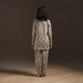 Floral cotton sanganeri co-ord set 16 - handcrafted