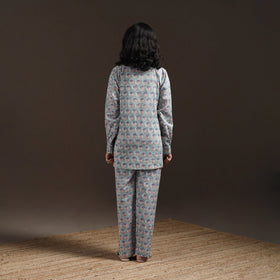 Floral cotton sanganeri co-ord set 17 - handcrafted