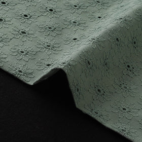 Floral embroidered cotton hakoba fabric 02 - handcrafted