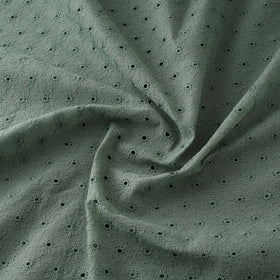 Floral embroidered cotton hakoba fabric 02 - handcrafted