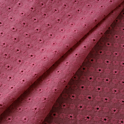 Floral embroidered cotton hakoba fabric 09 - handcrafted