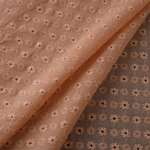 Floral embroidered cotton hakoba fabric 10 - handcrafted
