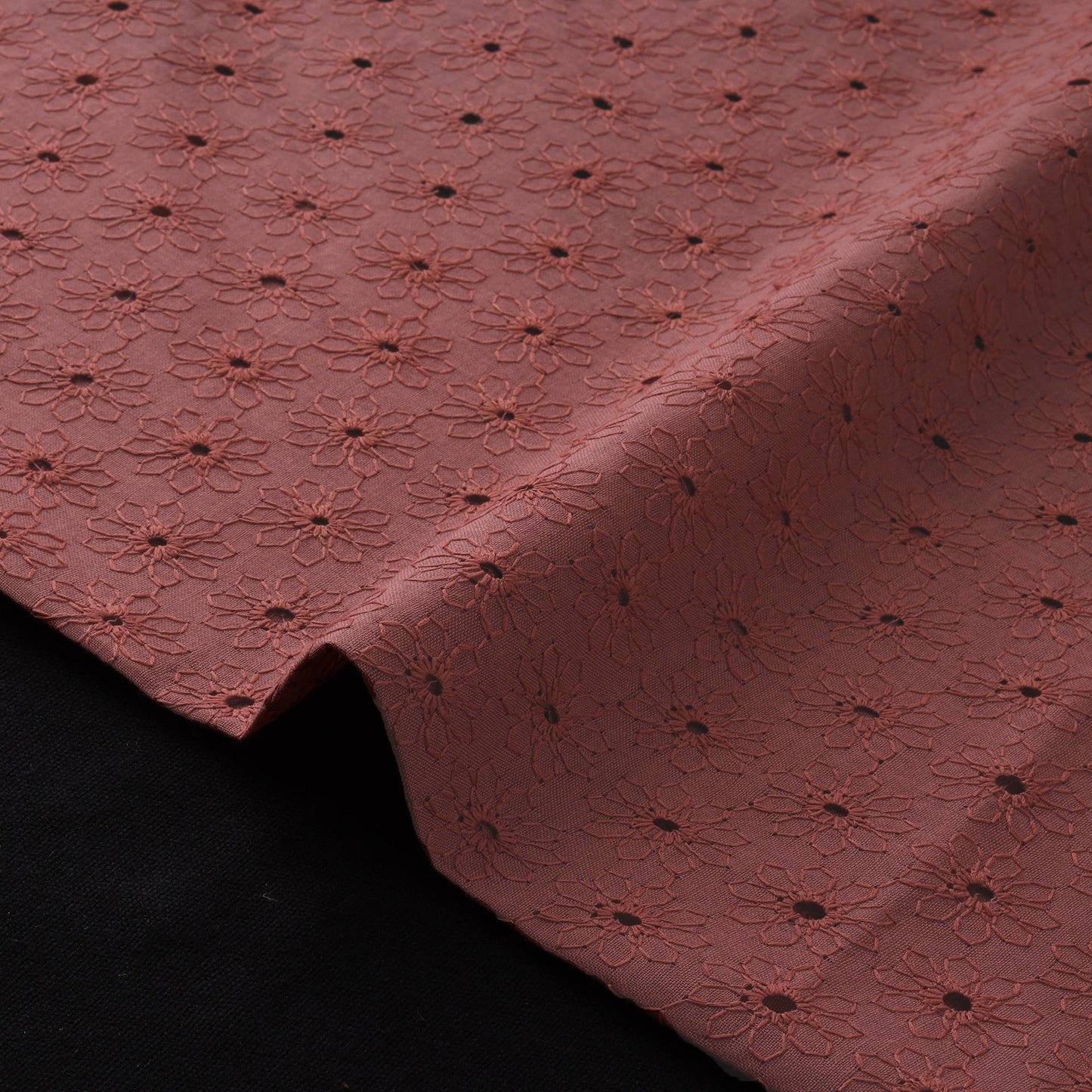 Floral embroidered cotton hakoba fabric 11 - handcrafted