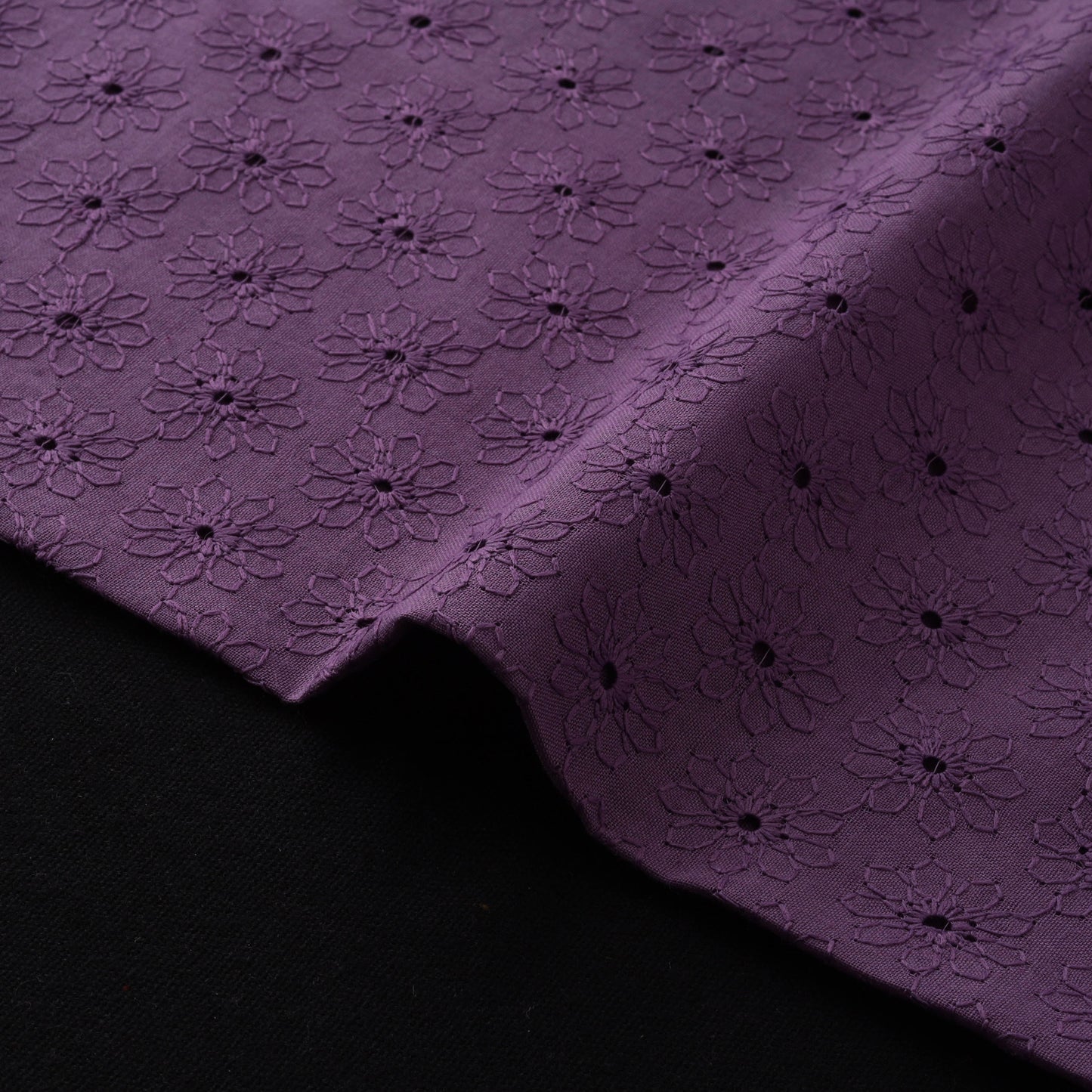 Floral embroidered cotton hakoba fabric 13 - handcrafted