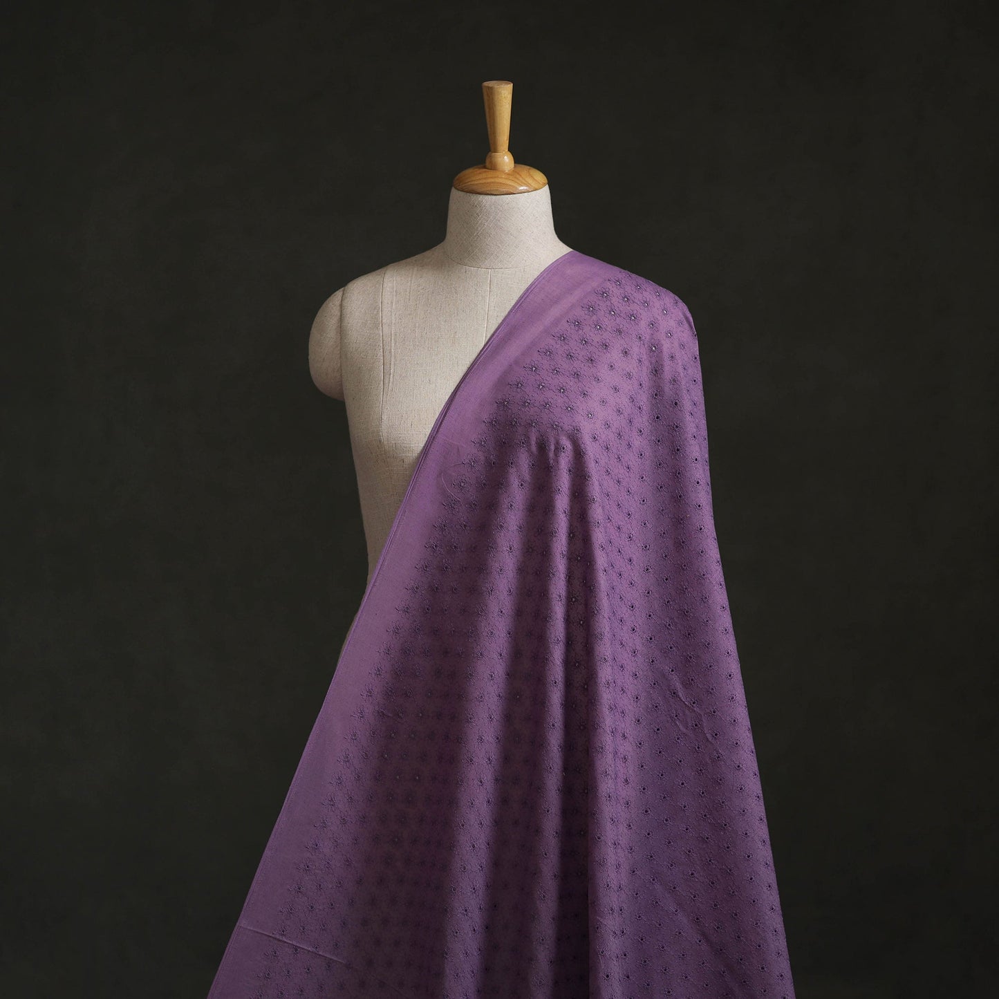 Floral embroidered cotton hakoba fabric 13 - handcrafted