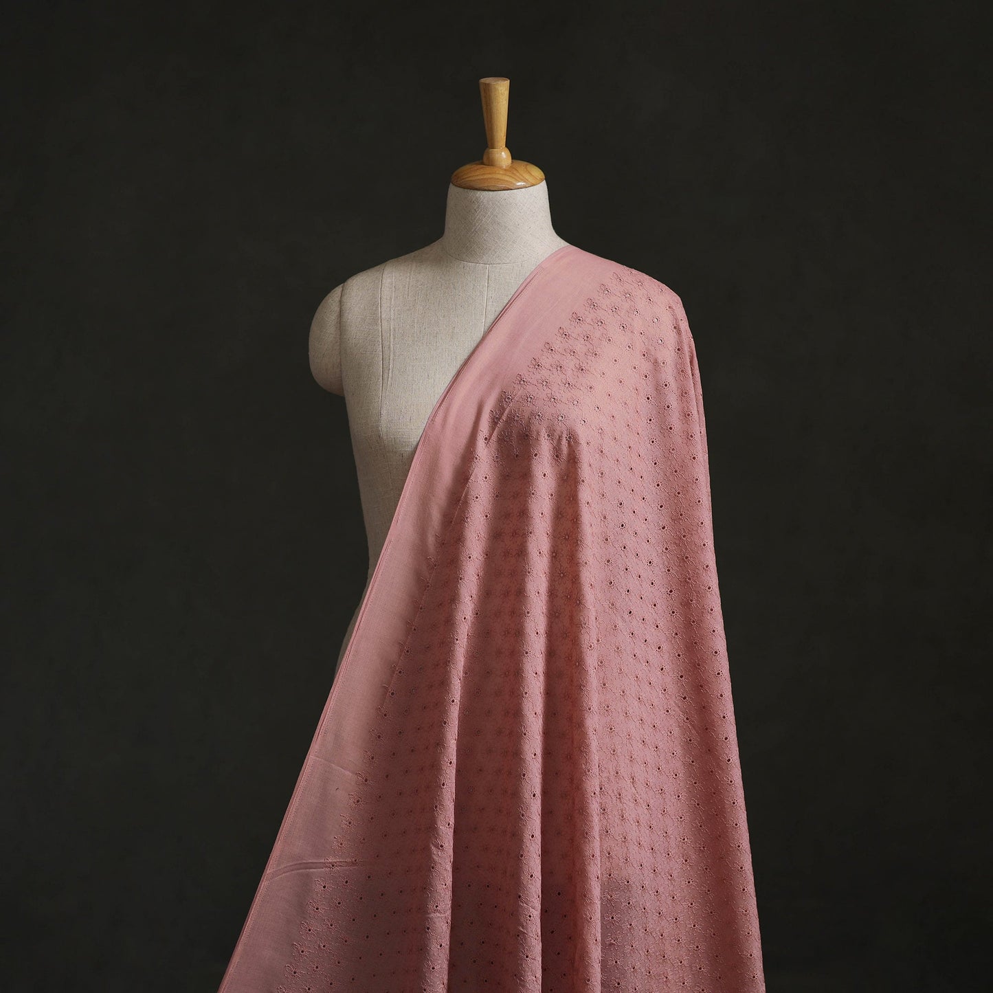 Floral embroidered cotton hakoba fabric 14 - handcrafted