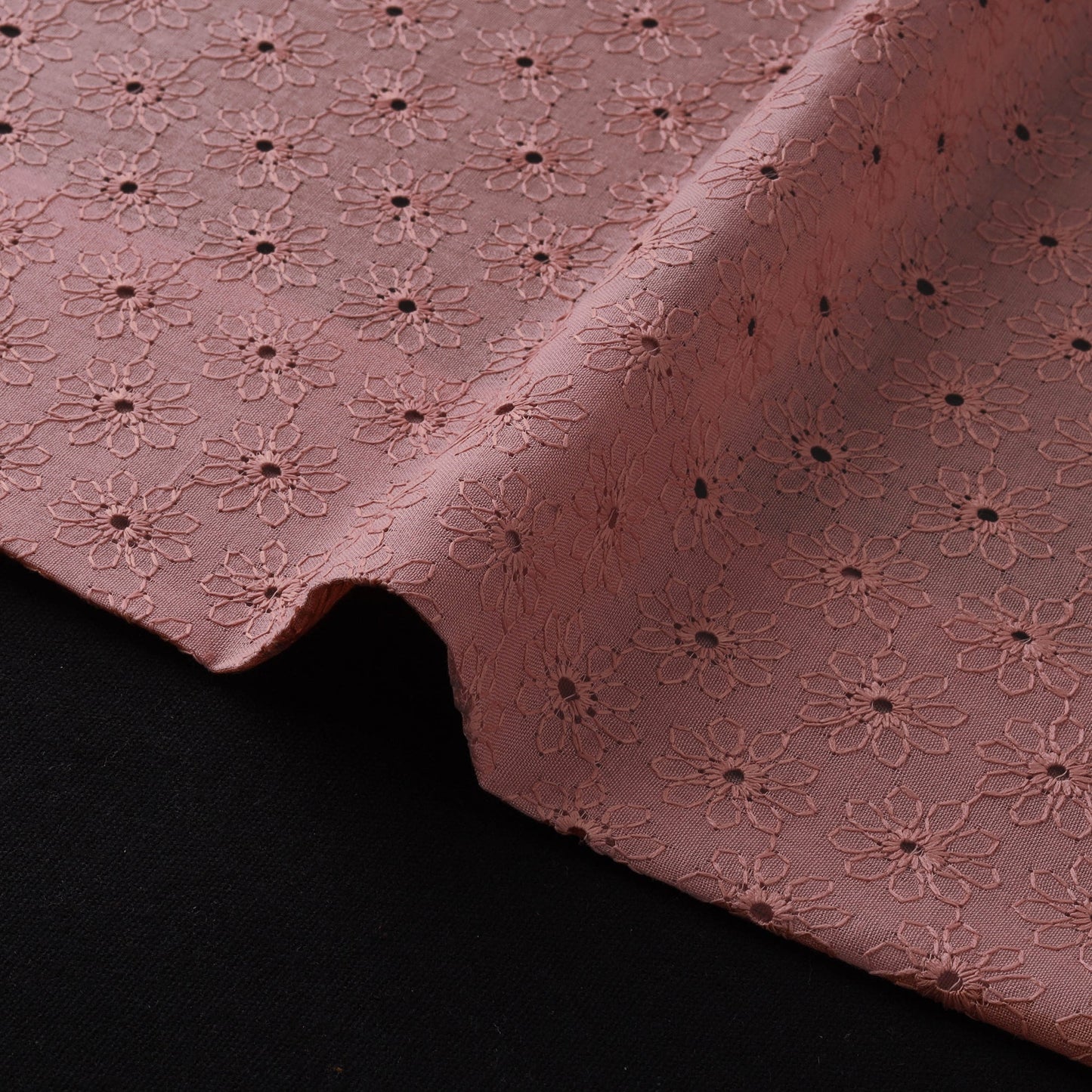 Floral embroidered cotton hakoba fabric 14 - handcrafted