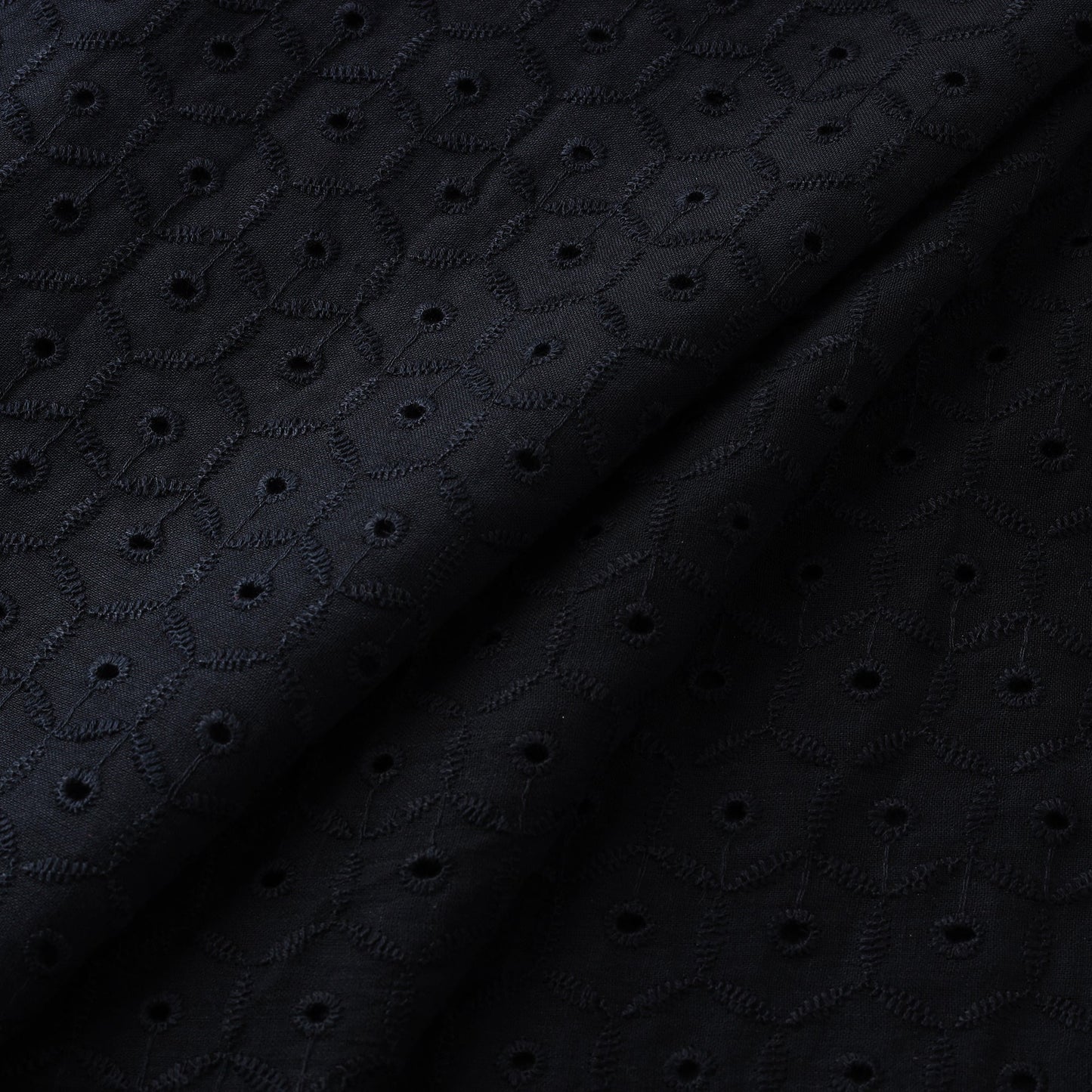 Floral embroidered cotton hakoba fabric 15 - handcrafted