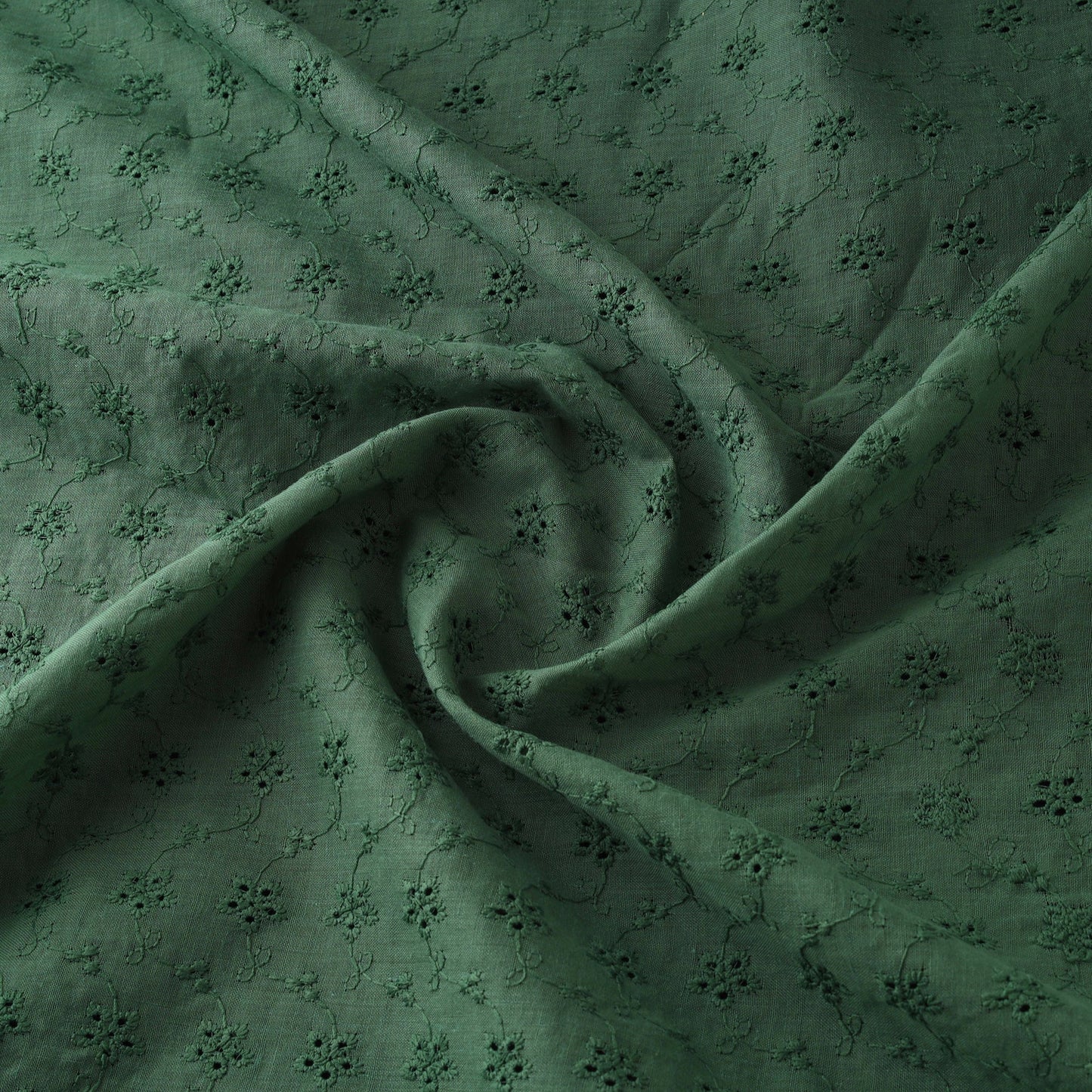 Floral embroidered cotton hakoba fabric 18 - handcrafted