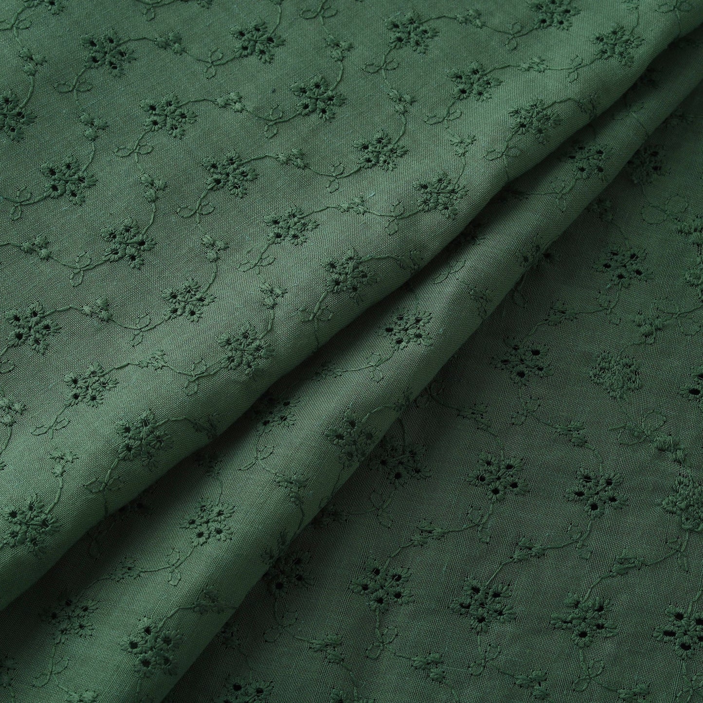 Floral embroidered cotton hakoba fabric 18 - handcrafted