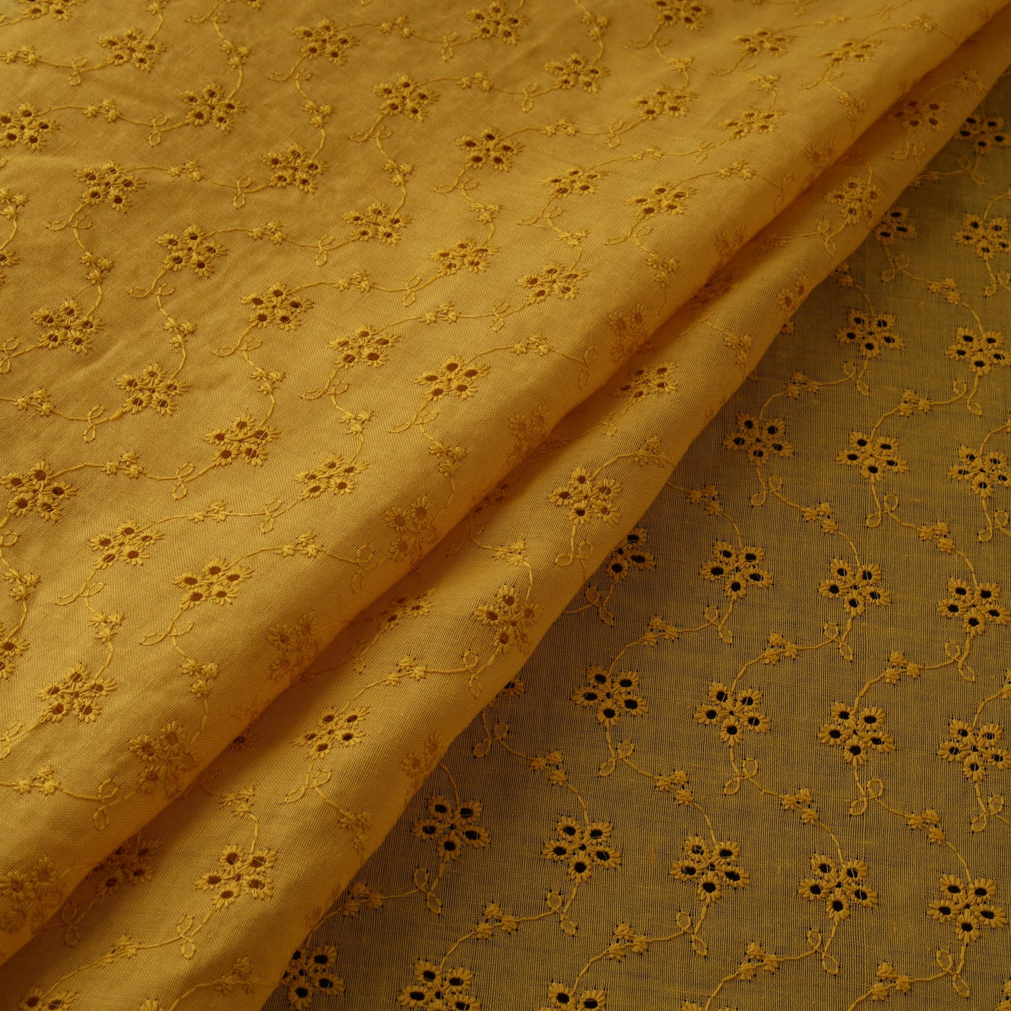 Floral embroidered cotton hakoba fabric 19 - handcrafted