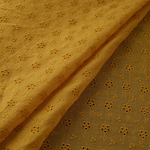 Floral embroidered cotton hakoba fabric 19 - handcrafted