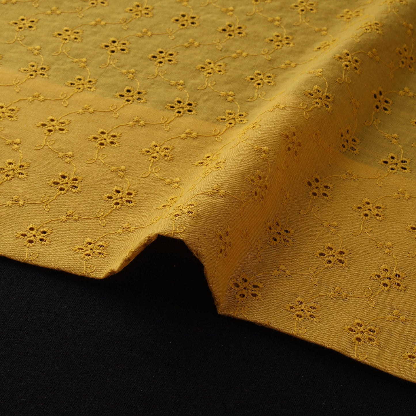 Floral embroidered cotton hakoba fabric 19 - handcrafted