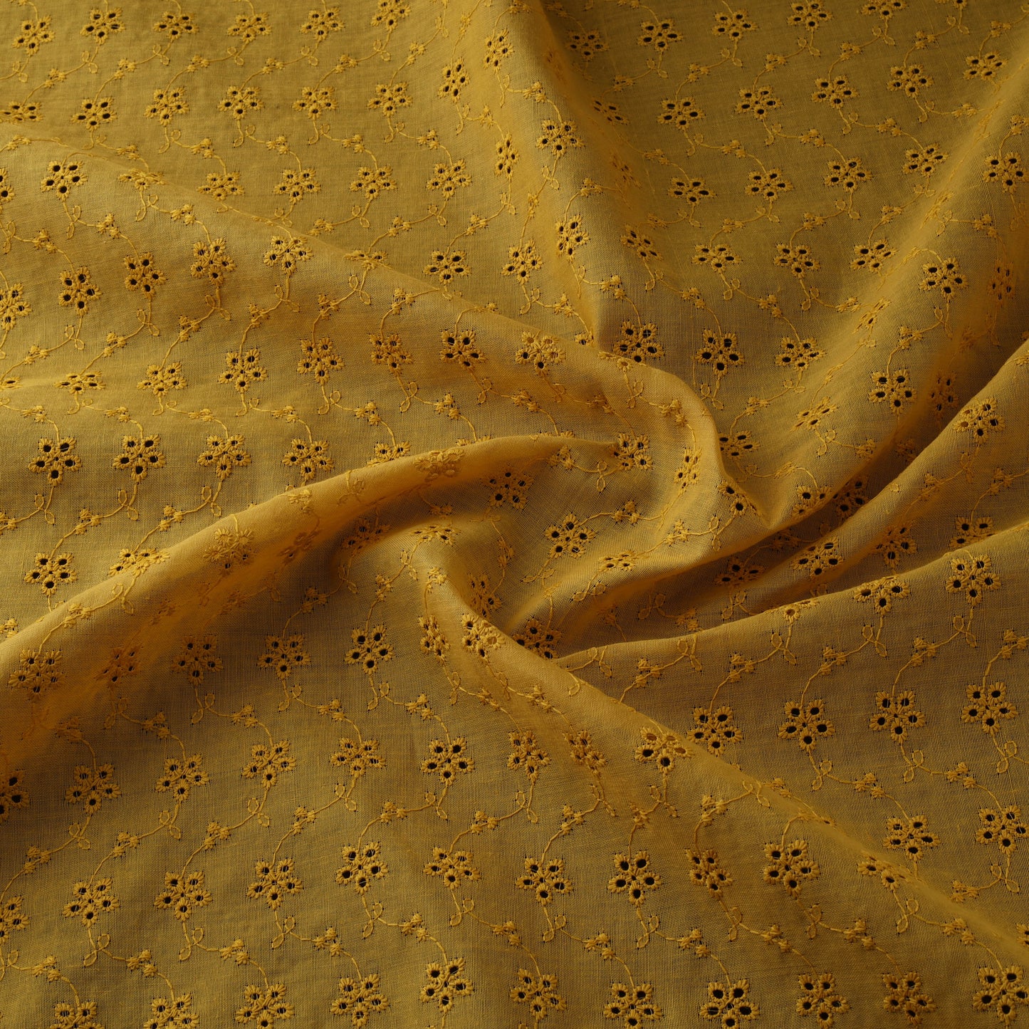 Floral embroidered cotton hakoba fabric 19 - handcrafted