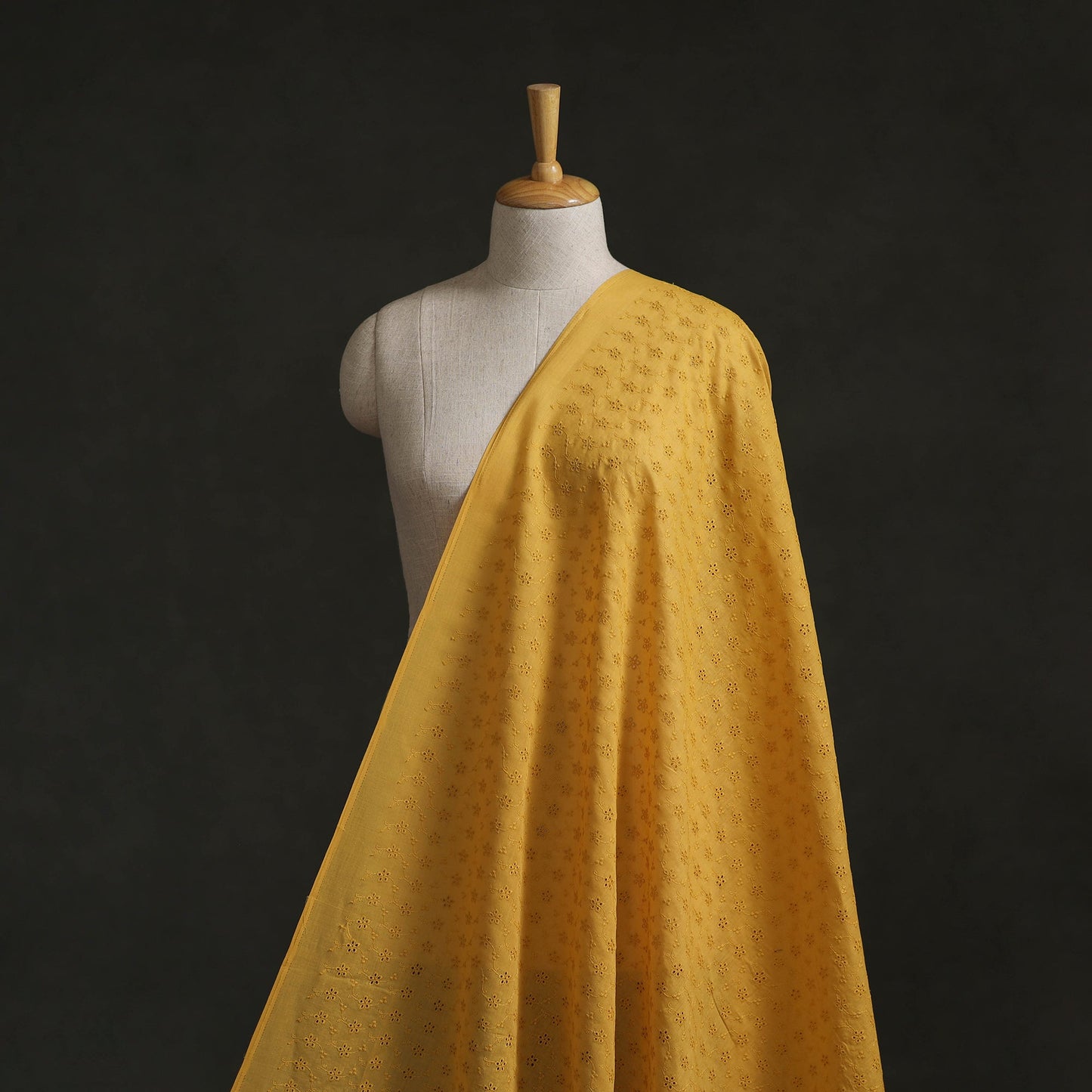 Floral embroidered cotton hakoba fabric 19 - handcrafted