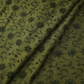 Floral embroidered natural dyed cotton hakoba fabric 04