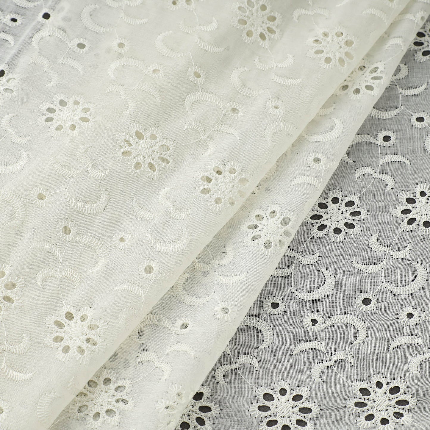 Floral embroidered natural dyed cotton hakoba fabric 06