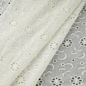 Floral embroidered natural dyed cotton hakoba fabric 06