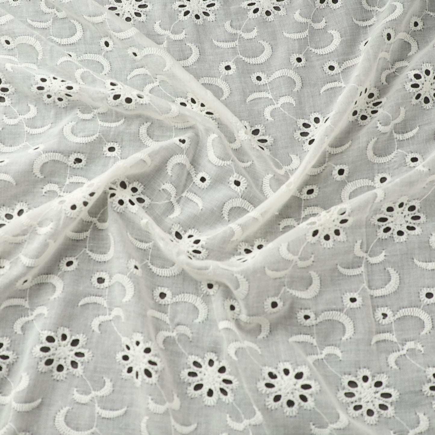 Floral embroidered natural dyed cotton hakoba fabric 06